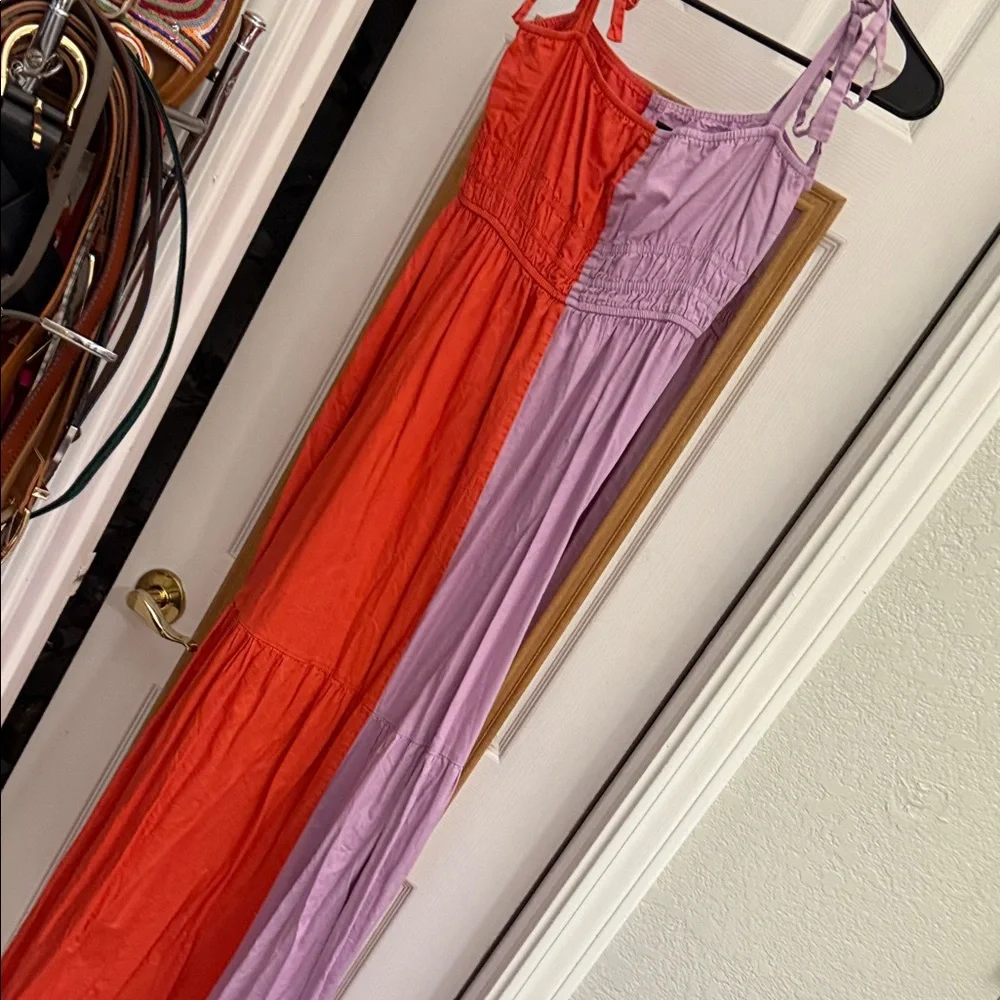 Cynthia Rowley Bryn Colorblock Maxi Dress with tie straps - Picture 9 of 9